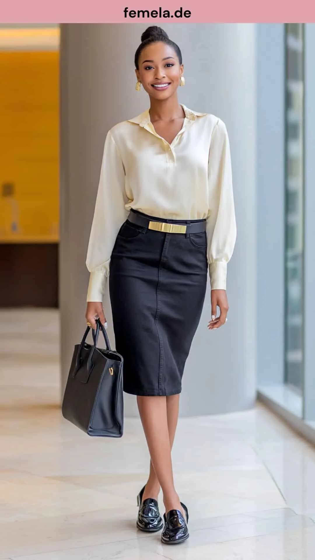 jeansrock-kombinieren-buero-outfit