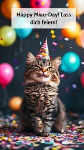 WhatsApp: Alles Gute zum Geburtstag mit lustiger Katze
