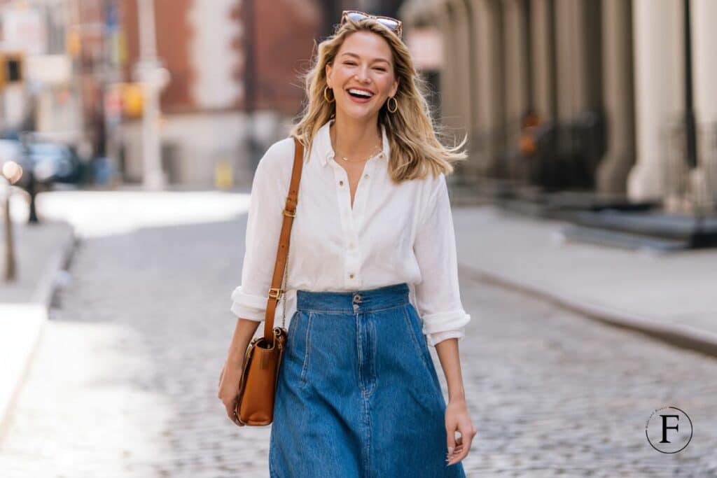 Jeansrock kombinieren: 1000 Looks mit einem Klassiker