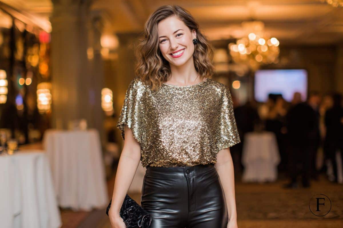 Lederleggings-Outfit für eine Party: So rockst du die Nacht