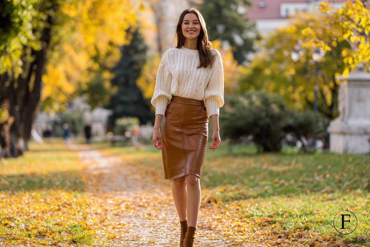 Lederrock kombinieren im Herbst: Die schönsten Looks für kühle Tage