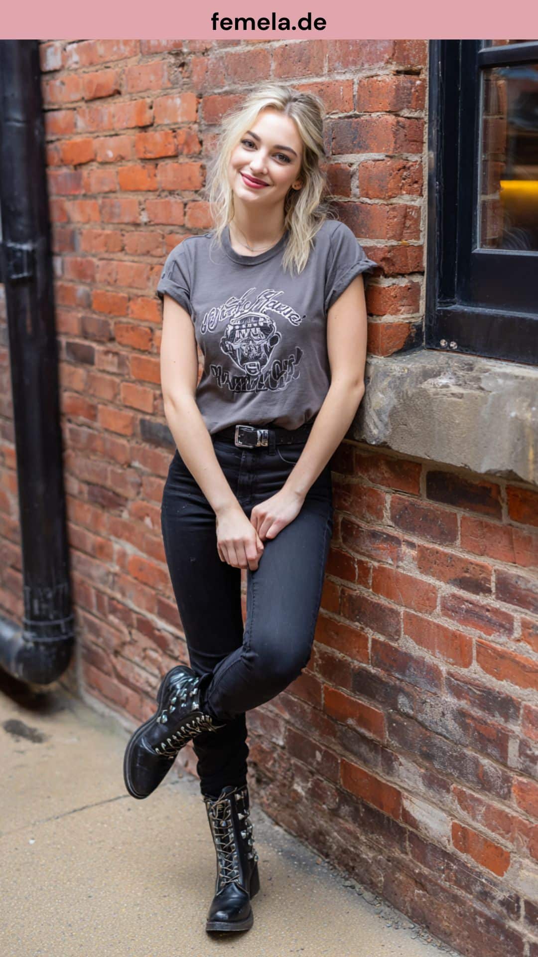 Outfits mit Skinny Jeans: Der Rock-Chic Look